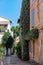 View on old streets and houses in ancient french town Arles, touristic destination with Roman ruines, Bouches-du-Rhone, France