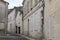 View on old streets and houses in Cognac white wine region, Charente, walking in town Cognac with strong spirits distillation