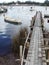 View of a old timber jetty in Strahan Harbour