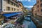 View of the old town of Annecy. France.