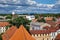 View of the old town of CÄ“sis from the tower of the Lutheran church, Latvia