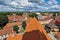 View of the old town of CÄ“sis from the tower of the Lutheran church, Latvia