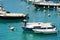 View from the old town of Krk in Croatia on boats in the harbor