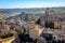 View of old town of Orvieto in Italy from above rooftops