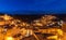 View of the old town of Ragusa Ibla at night, Sicily, Italy