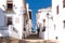 View of old town streets in Altea city, Spain