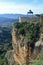 View from the old town towards the viewpoint and gazebo, Ronda, Spain