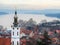 View of the old town Zemun and Danube River. Belgrade