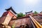 View of an old traditional building in Four Great Regions Temple, Tibetan Style Temple, which is the largest in Beijing Summer