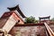 View of an old traditional building in Four Great Regions Temple, Tibetan Style Temple, which is the largest in Beijing Summer