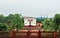 View of the old Turkish bath hammam near architectural complex Humayun Tomb in New Delhi, India