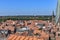 View from the old water tower of the historic Hanseatic city of Lueneburg, Germany, over the rooftops of the old town