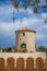 View of the old windmill in Skinari Cape