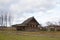 View of old wooden house. Late in the fall. Suzdal. Russia.