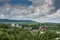 View on the Olesko town from the top of the hill