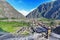 View Ollantaytambo from  the hill of the Temple-peru-245