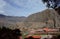 A view of Ollantaytambo town and the Inca ruins
