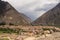 View of Ollantaytambo town in Sacred valley of the Inkas