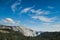 View from Olmsted Point in Yosemite National Park. Scenic pullout area & short trail offering views of the north side of Half Dome