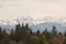 View of the Olympic Mountain Range and Mt Constance from the Lofall area