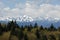 View of the Olympic Mountain Range and Mt Constance from the Lofall area