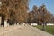 View of one of the city parks in Aranjuez Spain