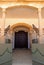 View of one of the doorways inside the famous bullring, Ronda, Spain.