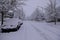 View of one of the streets of Hillsboro after massive snowstorm.