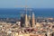 View onto Sagrada Familia - ongoing construction in Barcelona