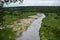 View onto the Tarangire River with a group of giraffes, Tarangire National Park