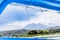 View through open boat window, Lake Atitlan, Guatemala