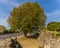 A view opposite Mayflower Park along the old town walls in Southampton, UK