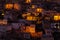 View of Ortahisar in Cappadocia at night