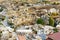 View of Ortahisar town old houses. Cappadocia. Turkey