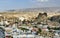 View of Ortahisar town old houses. Cappadocia. Turkey