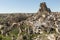 View of Ortahisar in Turkey`s Cappadocia region