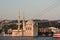 View of Ortakoy mosque at sunset. Istanbul. Turkey