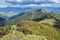 View from Osnica hill, Little Fatra, Slovakia, springtime scene