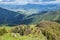 View from Osnica hill, Little Fatra, Slovakia, springtime scene