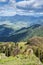 View from Osnica hill, Little Fatra, Slovakia, springtime scene