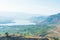 View of Osoyoos and Osoyoos Lake from Anarchist Mountain in summer