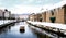 View of Otaru Canel in Winter season with signature tourist boat