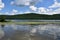 View of Otsego Lake from Sam Smiths Boatyard in Cooperstown, New York