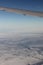 View out of an Airplane - Frozen Wasteland and Moon