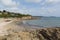 View out to sea from Helford Passage village west Cornwall England UK