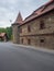 View on the outer buildings of the Czocha Castle from the road leading to the main entrance