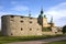 View of the outer front of the old castle in Kalmar, swedish town