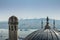 View of outer view of dome in Ottoman architecture. Roofs of Istanbul. Suleymaniye Mosque. Turkey.