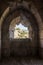 View from the outer window of the tower in Nimrod Fortress located in Upper Galilee in northern Israel on border with Lebanon.