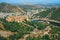 view over Amer fort from Jaigarh Fort